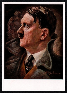 1933-1945 'Based on an Original Painting by Willy Exner', Hitler, Third Reich Nazi Propaganda Postcard