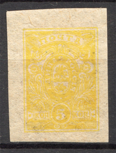 1919 Russia Denikin Army Civil War 5 Kop (Blind Printing Error)