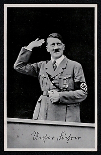 1937 'Adolf Hitler', Third Reich Nazi Propaganda Postcard