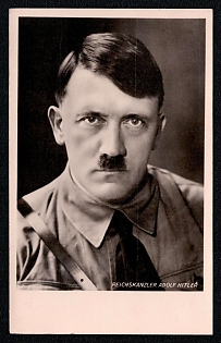 1933-1945 'Reich Chancellor Adolf Hitler', Hitler, Third Reich Nazi Propaganda Postcard