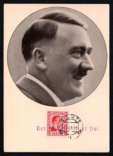 1933-1945 '"Men of the Time" the Fuhrer Adolf Hitler', Hitler, Third Reich Nazi Propaganda Postcard