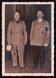 1938 'The Guarantors of Peace 9/29/38', Hitler and Personalities, Third Reich Nazi Propaganda Postcard