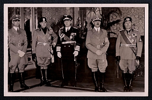 1938 'Honoring the Fasch. Fallen in the Palazzo Littorio', Hitler and Personalities, Third Reich Nazi Propaganda Postcard