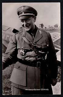 1933-1945 'Prime Minister Goring', Famous Nazi Personality Portrait, Third Reich Nazi Propaganda Postcard