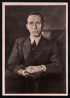 1933-1945 'Munich. House of German Art Reich Minister Dr. Goebbels', Famous Nazi Personality Portrait, Third Reich Nazi Propaganda Postcard