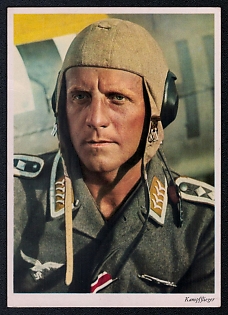 1933-1945 'Fighter Pilot', High Rank Military Personnel Portrait, Third Reich Nazi Propaganda Postcard