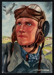 1943 'By Axster-Heudtlab', High Rank Military Personnel Portrait, Third Reich Nazi Propaganda Postcard
