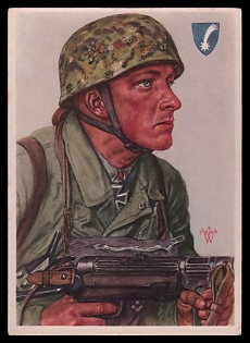 1940 'Captain Lieutenant Schepte, One of the Most Successful Submarine Commanders, Who Did Not Return from a Patrol', High Rank Military Personnel Portrait, Third Reich Nazi Propaganda Postcard