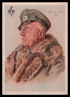1933 'Major D. R. Hans Von Rochow Received the Knight's Cross as Commander of a Cycling Division', High Rank Military Personnel Portrait, Third Reich Nazi Propaganda Postcard