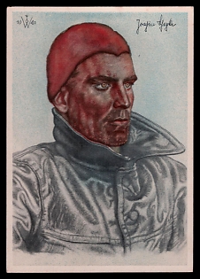 1941 'Lieutenant Schepke, One of the Most Successful Submarine Commanders, Did Not Return from a Patrol', High Rank Military Personnel Portrait, Third Reich Nazi Propaganda Postcard