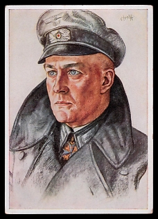 1941 'Men of the Western Front a Regimental Commander', High Rank Military Personnel Portrait, Third Reich Nazi Propaganda Postcard