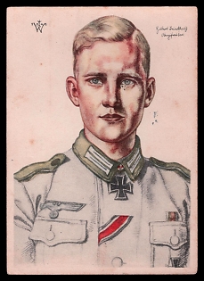1943 'Corporal Brinkforth', High Rank Military Personnel Portrait, Third Reich Nazi Propaganda Postcard