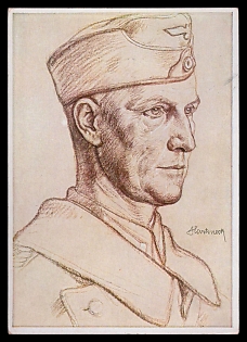 1941 'Men of the Western Front Portrait of a General Staff Officer', High Rank Military Personnel Portrait, Third Reich Nazi Propaganda Postcard