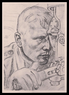 1933-1945 'Our Submarine Weapon Lieutenant Schuhart, Who Was the First to Send an English Capital Ship, on the Gun of His Submarine', High Rank Military Personnel Portrait, Third Reich Nazi Propaganda Postcard