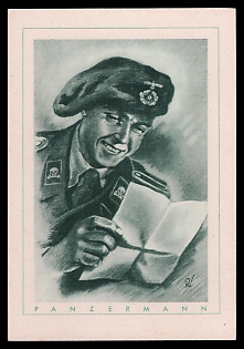 1933-1945 'The German Soldier', High Rank Military Personnel Portrait, Third Reich Nazi Propaganda Postcard