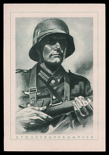 1933-1945 'The German Soldier', High Rank Military Personnel Portrait, Third Reich Nazi Propaganda Postcard