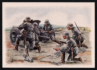 1933-1945 'Anti-tank Defense', Infantry Wehrmacht Army Military, Third Reich Nazi Propaganda Postcard