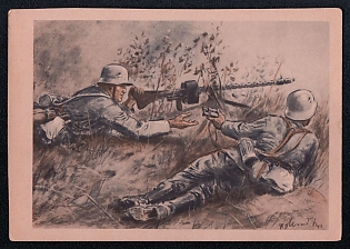 1933-1945 'German Soldier', Infantry Wehrmacht Army Military, Third Reich Nazi Propaganda Postcard