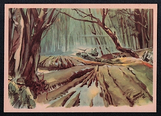 1933-1945 'From the Forest of Kolodesy War Correspondent: Schneider', Infantry Wehrmacht Army Military, Third Reich Nazi Propaganda Postcard