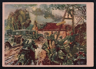 1933-1945 'News According to One', Infantry Wehrmacht Army Military, Third Reich Nazi Propaganda Postcard