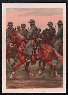 1933-1945 'The Army Postcard', Infantry Wehrmacht Army Military, Third Reich Nazi Propaganda Postcard