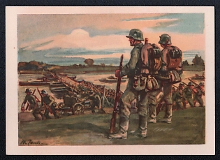 1933-1945 'The Army Postcard', Infantry Wehrmacht Army Military, Third Reich Nazi Propaganda Postcard