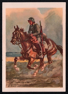 1933-1945 'The Army Postcard', Infantry Wehrmacht Army Military, Third Reich Nazi Propaganda Postcard