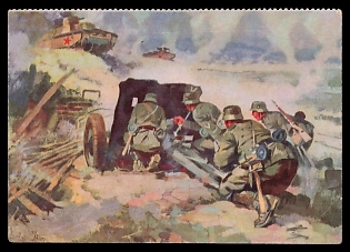 1933-1945 'War Victims Wall Calendar', Infantry Wehrmacht Army Military, Third Reich Nazi Propaganda Postcard