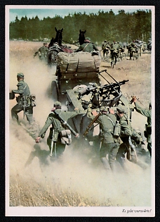 1933-1945 'Things are Moving Forward!', Infantry Wehrmacht Army Military, Third Reich Nazi Propaganda Postcard