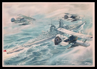 1933-1945 'An Ironclad', Military Aircraft Air Force Luftwaffe, Third Reich Nazi Propaganda Postcard