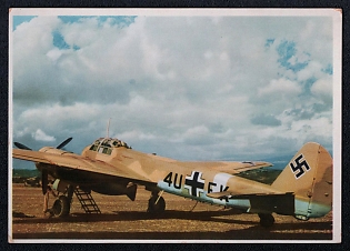 1933-1945 'Our Mediterranean Air Force', Military Aircraft Air Force Luftwaffe, Third Reich Nazi Propaganda Postcard