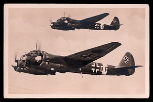 1933-1945 'Junkers Ju 88, Horizontal and Dive Bomber of the German Air Force in Service', Military Aircraft Air Force Luftwaffe, Third Reich Nazi Propaganda Postcard