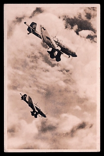 1933-1945 'Junkers-Ju 87 Dive Bomber', Military Aircraft Air Force Luftwaffe, Third Reich Nazi Propaganda Postcard