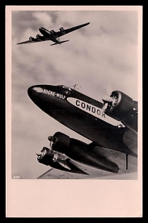 1933-1945 'Focke-wulf Fw 200 "Condor" with 4 Bmw Engines of 750 Hp Each Approved by Rlm', Military Aircraft Air Force Luftwaffe, Third Reich Nazi Propaganda Postcard
