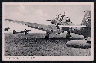 1933-1945 'Junkers Ju 87 Dive Bomber', Military Aircraft Air Force Luftwaffe, Third Reich Nazi Propaganda Postcard