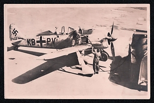 1933-1945 'Focke-wulf-Jager Fw 190 with Twin Radial Engine Bmw 801', Military Aircraft Air Force Luftwaffe, Third Reich Nazi Propaganda Postcard