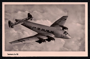 1933-1945 'Junkers Ju 90', Military Aircraft Air Force Luftwaffe, Third Reich Nazi Propaganda Postcard