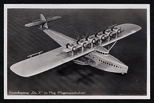 1933 'Giant Aircraft "Do. X" in Flight (Aircraft Photo)', Military Aircraft Air Force Luftwaffe, Third Reich Nazi Propaganda Postcard