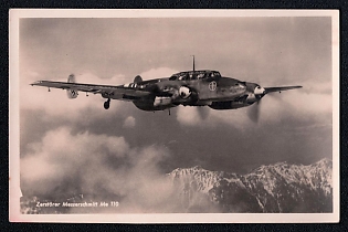 1933-1945 'Destroyer Messerschmitt Me 110', Military Aircraft Air Force Luftwaffe, Third Reich Nazi Propaganda Postcard