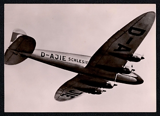 1938 'Heinkel "He 116" Long-Haul Mail Plane For Deutsche Lufthansa (1937). Four Hirth-hm 508 J Engines, Each with 240 Hp Starting Power. 1938 World Record for Long-Distance Flight Over 10,000 Km Non-stop in 46 Hours 18 Minutes', Military Aircraft Air Force Luftwaffe, Third Reich Nazi Propaganda Postcard