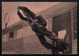 1933-1945 'As Soon as You Jump into the Depths, the Parachute Opens', Air Forces Wehrmacht Military Army, Third Reich Nazi Propaganda Postcard