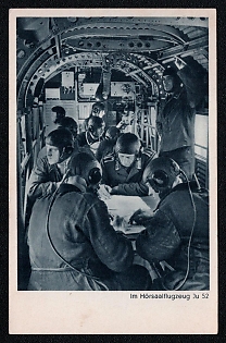1933-1945 'In the Ju 52 Lecture Hall Aircraft', Air Forces Wehrmacht Military Army, Third Reich Nazi Propaganda Postcard