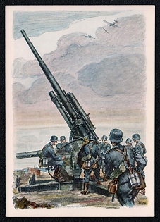 1933-1945 'German Artillery', Air Forces Wehrmacht Military Army, Third Reich Nazi Propaganda Postcard