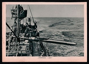 1933-1945 'Torpedo - Go!', Navy Ships Deutsche Marine, Third Reich Nazi Propaganda Postcard