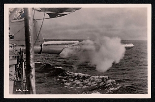1933-1945 'Eels, Eels...!', Navy Ships Deutsche Marine, Third Reich Nazi Propaganda Postcard