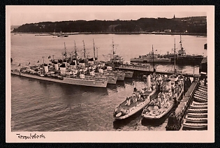 1933-1945 'Forkgdobooth', Navy Ships Deutsche Marine, Third Reich Nazi Propaganda Postcard