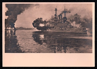 1933-1945 'Claus Bergen, Munich Munich. House of German Art', Navy Ships Deutsche Marine, Third Reich Nazi Propaganda Postcard