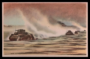 1933-1945 'Battles Between German and British Tanks in Africa', Tank Armored Forces Panzerwaffe, Third Reich Nazi Propaganda Postcard