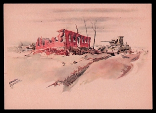 1933-1945 'After the Battle for Gretnja War Correspondent: Schneider', Tank Armored Forces Panzerwaffe, Third Reich Nazi Propaganda Postcard