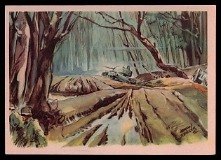 1933-1945 'From the Forest of Kolodesy War Correspondent: Schneider', Tank Armored Forces Panzerwaffe, Third Reich Nazi Propaganda Postcard
